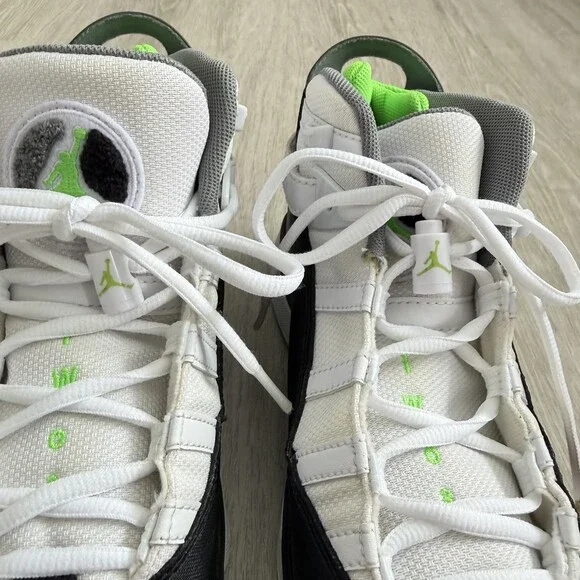 Nike JORDAN 6 Rings GS Sneakers Electric Green Black White 323419-130 Size 6.5Y - Picture 10 of 16